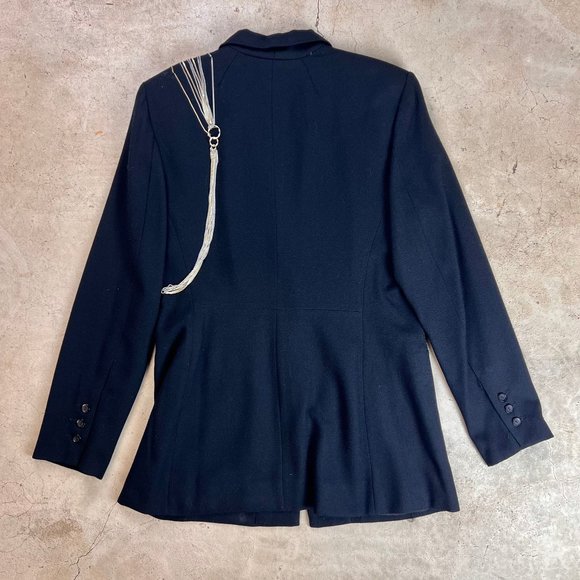 Studded Grommet Embellished Hip Vintage Blazer Modern - Reworked Grunge Style - Picture 3 of 7